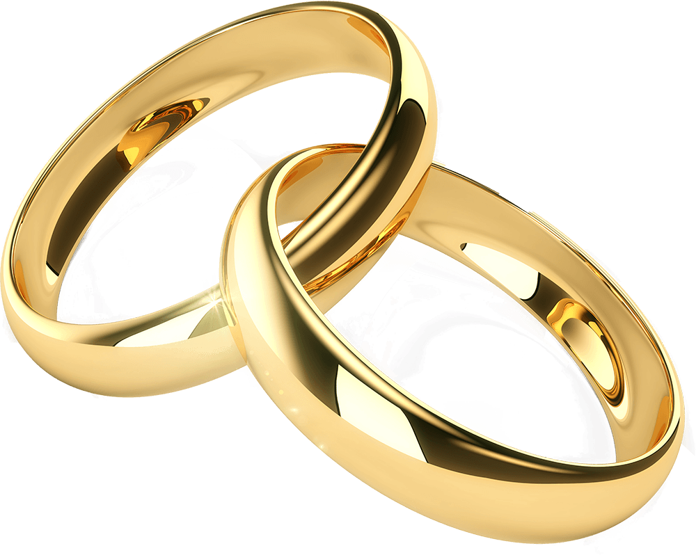 Two gold wedding rings